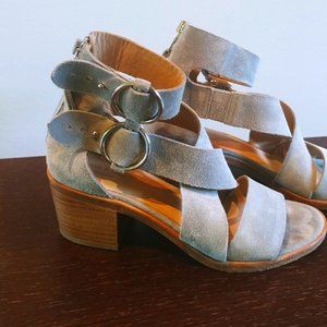 RAG & BONE Gray Suede Leather MARI Strappy Sandals $450 - Size 6, Excl. Cond.